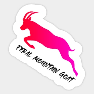 Feral Mountain Goat Sticker